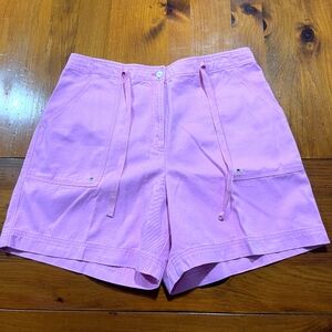 Lauren Ralph Lauren Black Label Vintage 100% Cotton Pink Women's Cargo Shorts 16